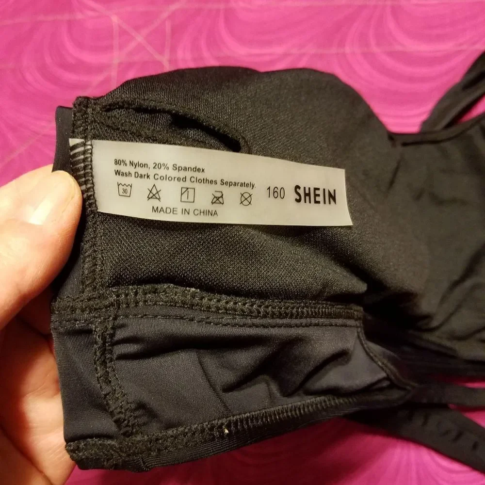 Shein black bikini top size 160